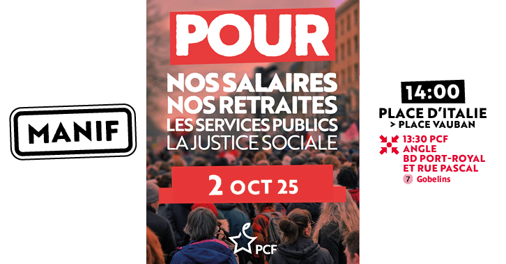 manif 2 octobre salaires retraites services publics